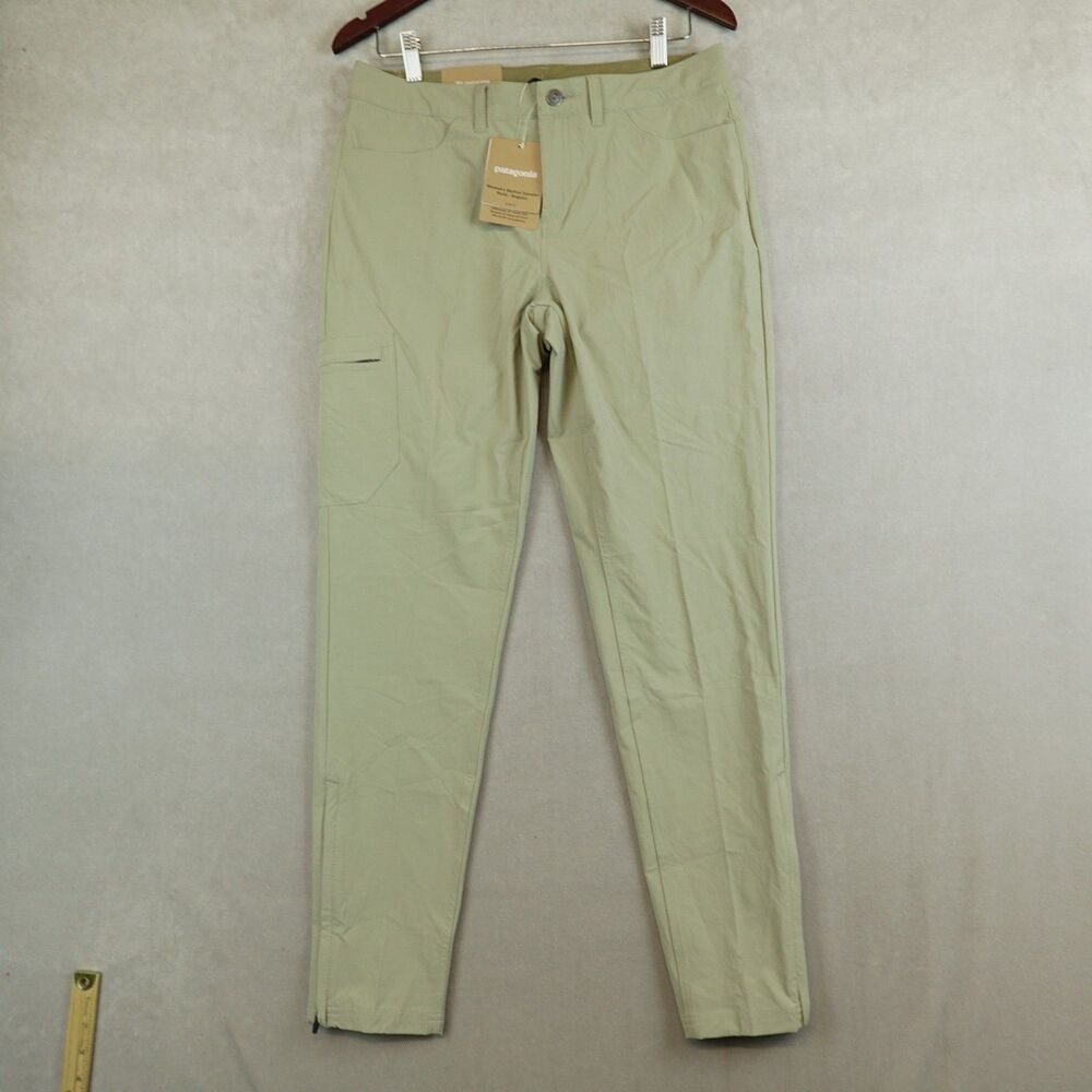 NWT Patagonia Skyline Traveler Pant Women 10 Slim Zip Ankle Shale Outdoor Hiking